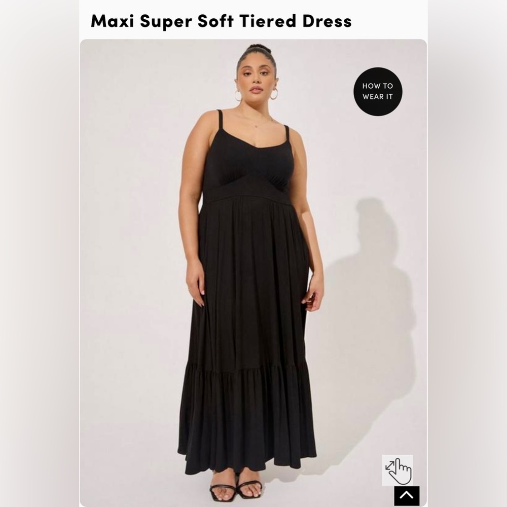 Torrid Black Maxi Tiered Dress